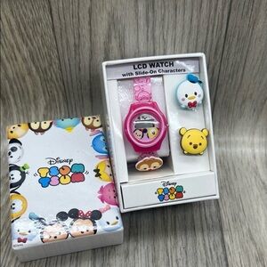 Disney Tsum Tsum Pink LCD Watch with Character Slides